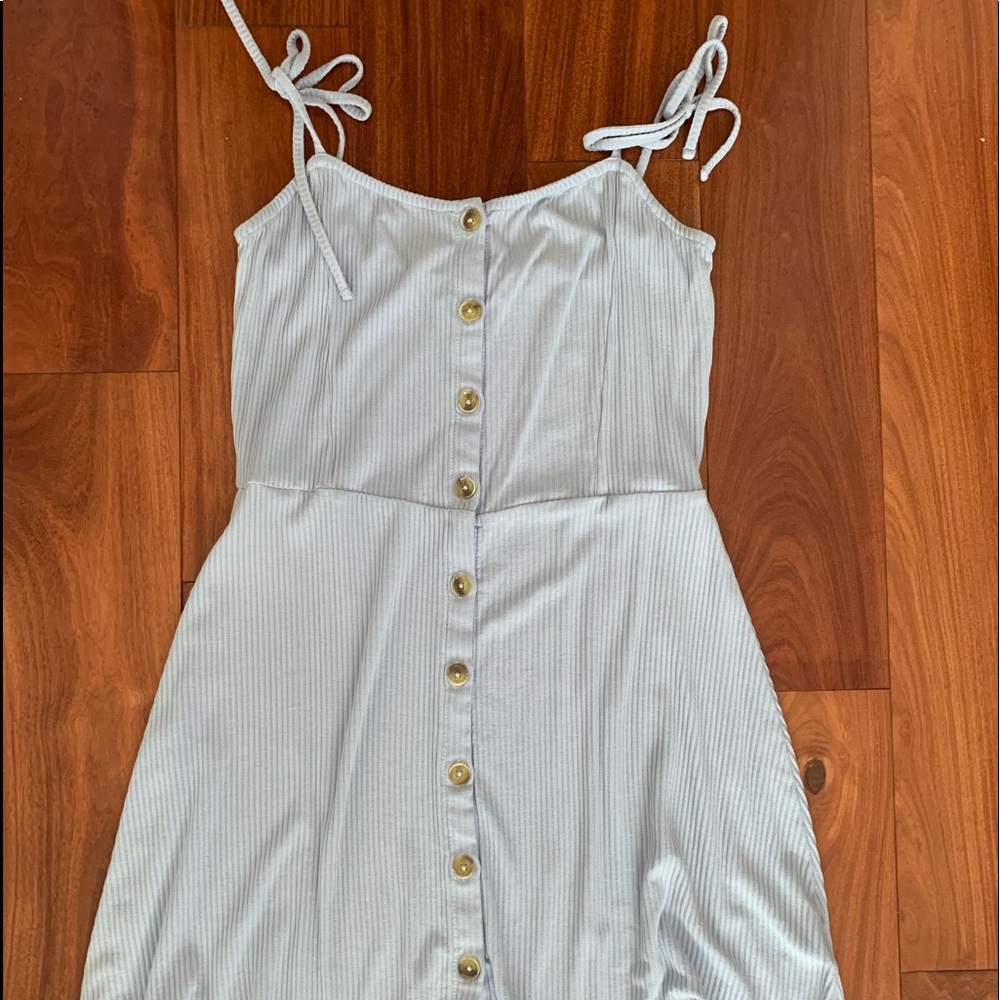 Topshop Tie Strap Button Dress